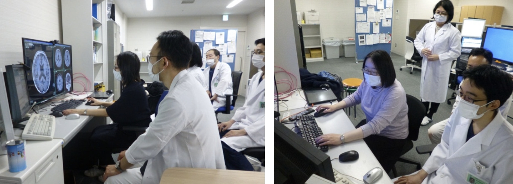 専門的な読影診断の様子