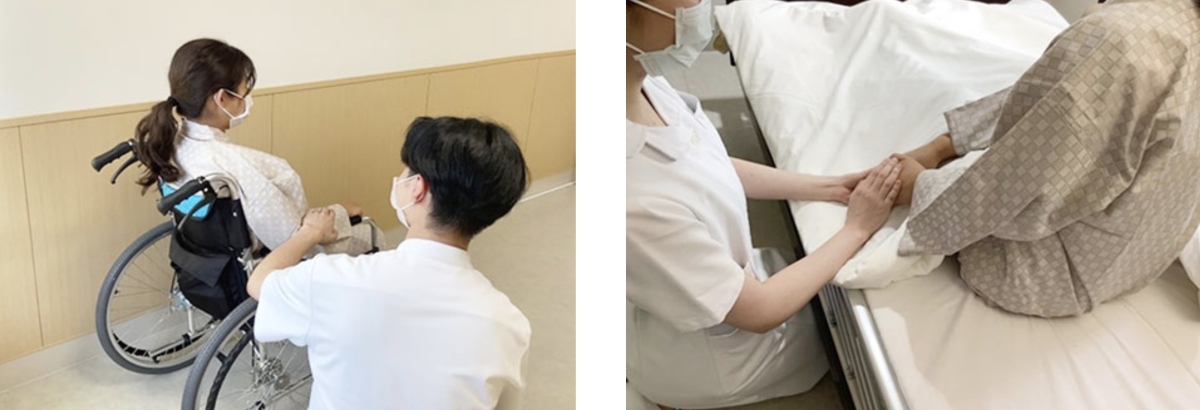 頭頚部外科 放射線治療科 口腔腫瘍外科の看護の様子