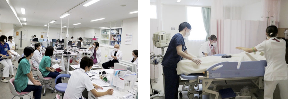 婦人科の会議と診察の様子