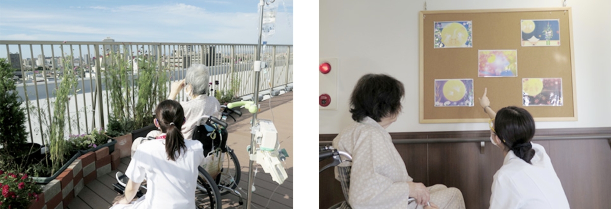 緩和ケア病棟でのサポートの様子