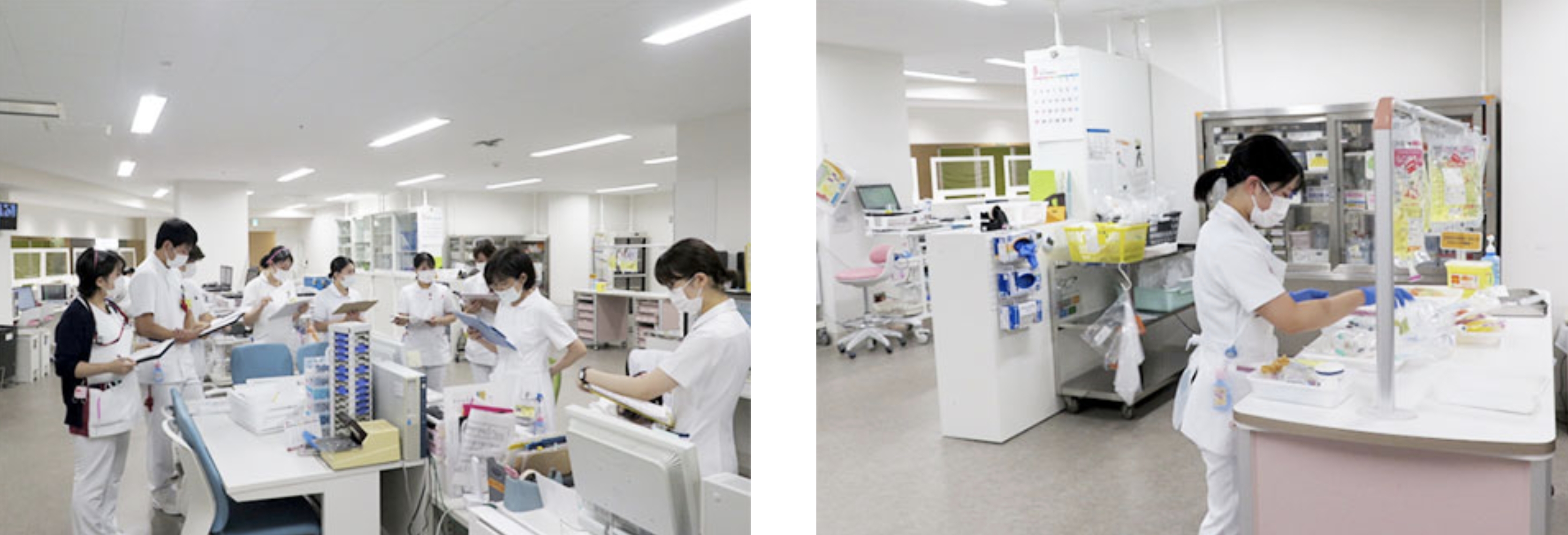 消化器内科のナースステーションの様子