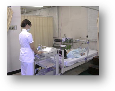 心電図検査の様子