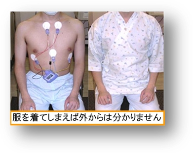 ホルター心電図検査の様子