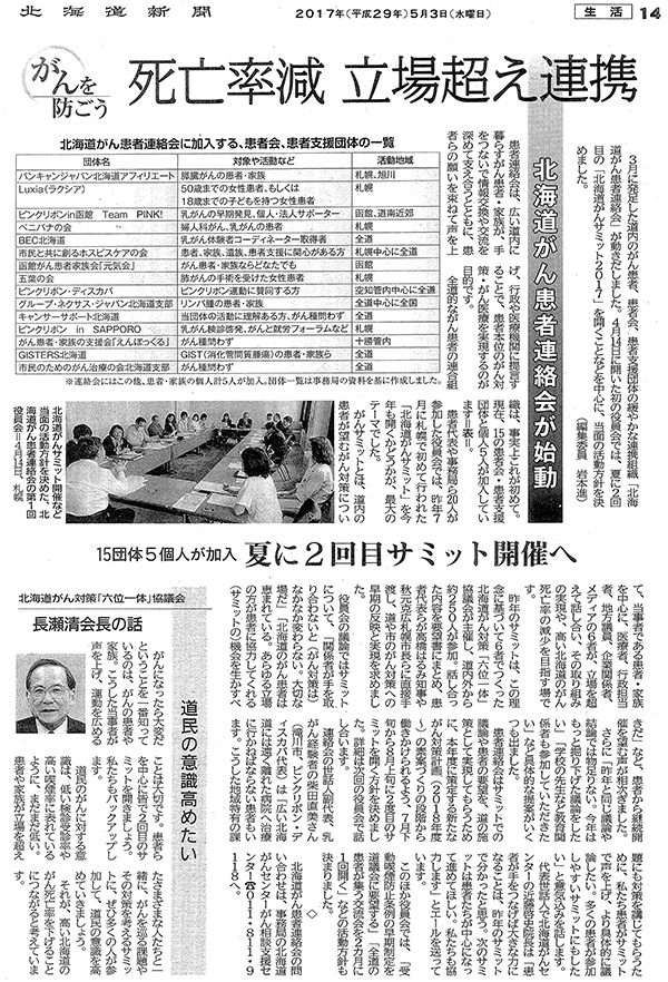 メディア掲載情報 | 独立行政法人国立病院機構 北海道がん ...